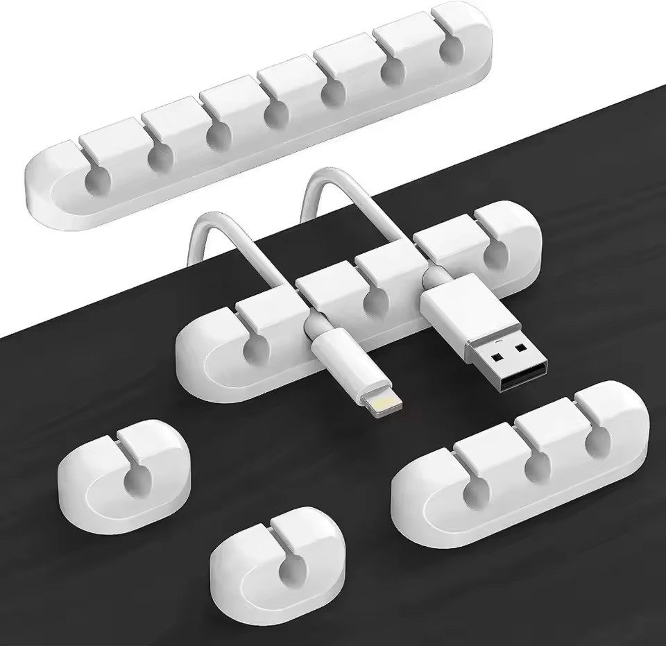 Desk Setup Organization - Silicone USB Cable Organizer USB Charging