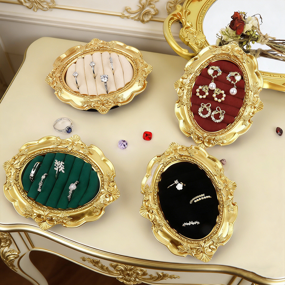 Desk Setup Vintage - Vintage Jewelry Display Rack, European-style Photo