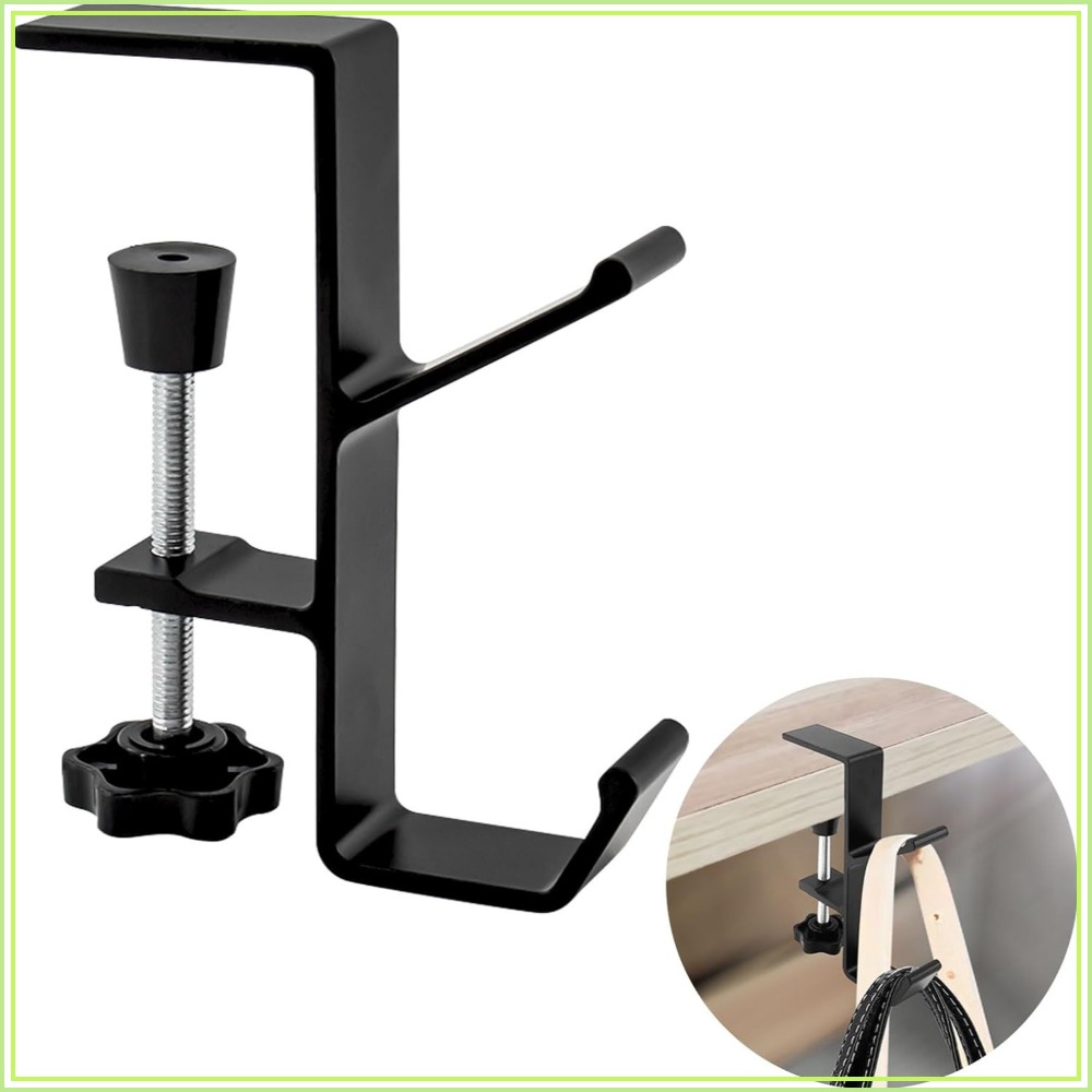 Headphone Hook Under - Desk Mount Bag Holder Hook Clamp-On