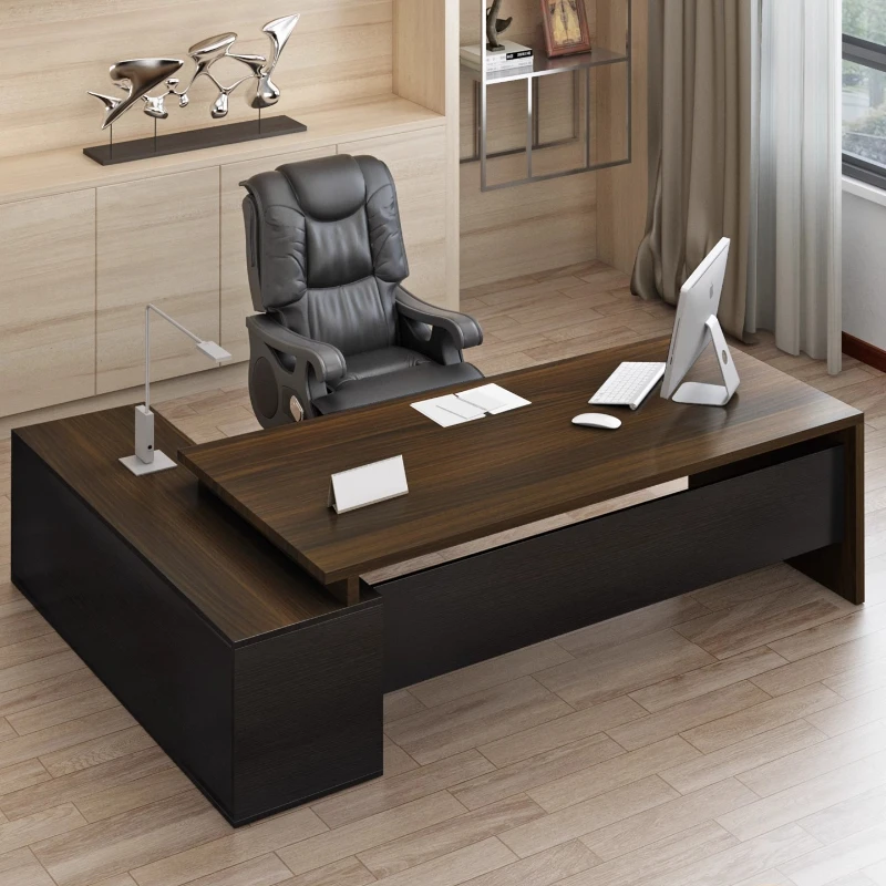 Desk Setup For Office - Office Desk Executive Style Ergonomic Setup