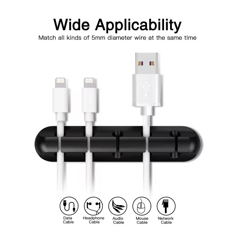 Silicone USB Cable Organizer U - Desk Setup Organization reseña y precio