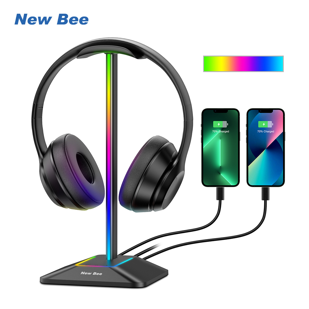 New Bee Z8 RGB Headphones Stan - Headphone Hook Under reseña y precio
