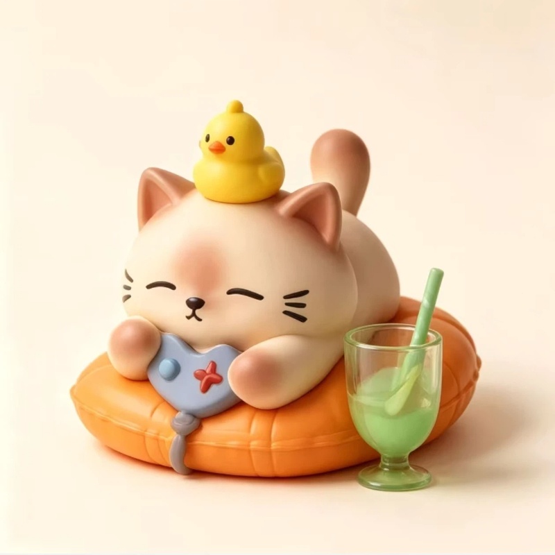 Cat Leisurely Life Blind Box C - Desk Setup Design reseña y precio