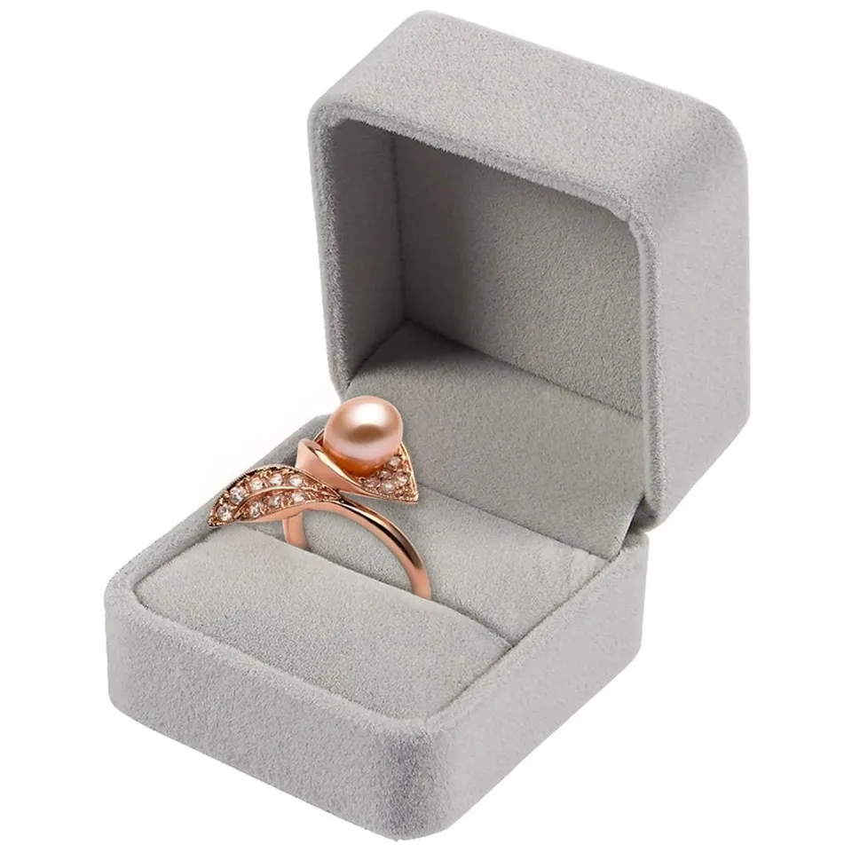 6PCS Square Velvet Ring Box Ri - Ring Binder Box reseña y precio
