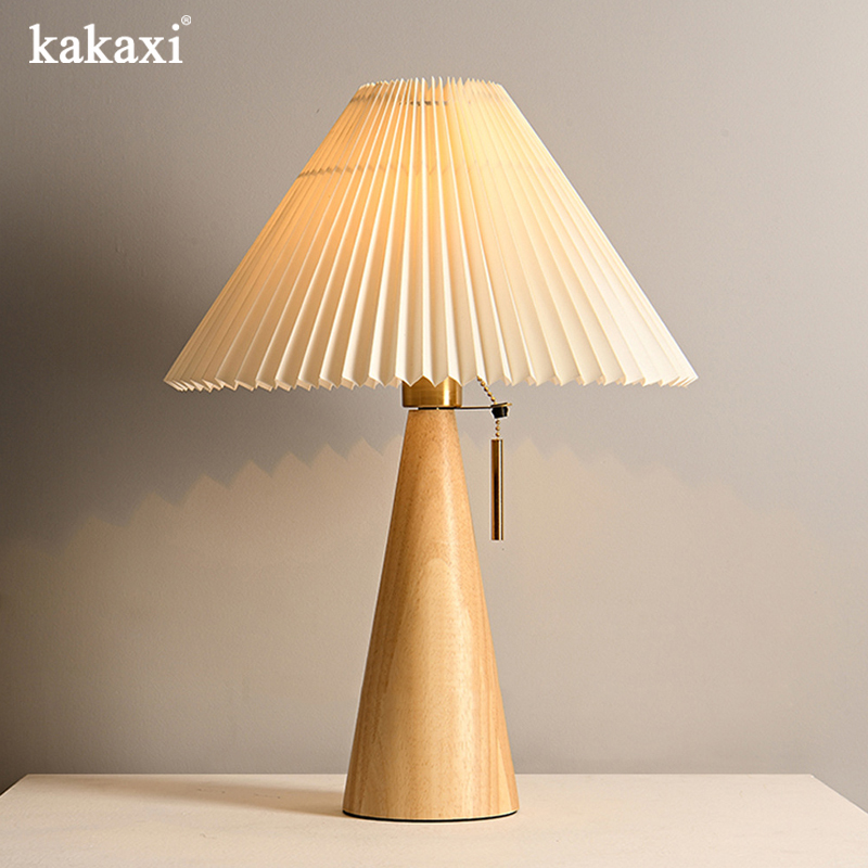 Retro Solid Wood Table Lamp No - Desk Setup Vintage reseña y precio