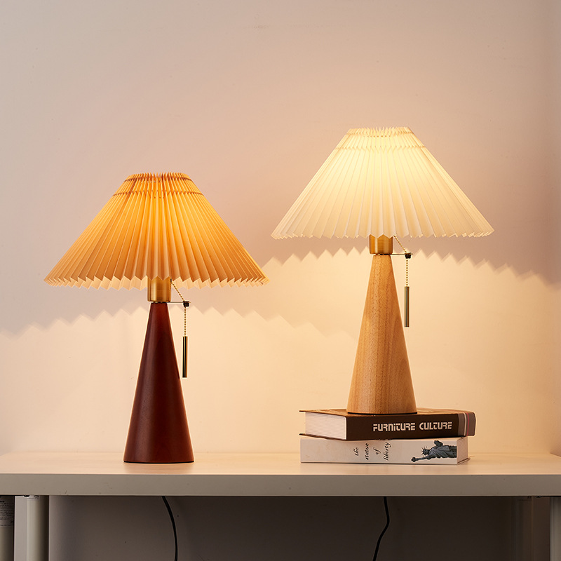 Retro Solid Wood Table Lamp No - Desk Setup Vintage reseña y precio