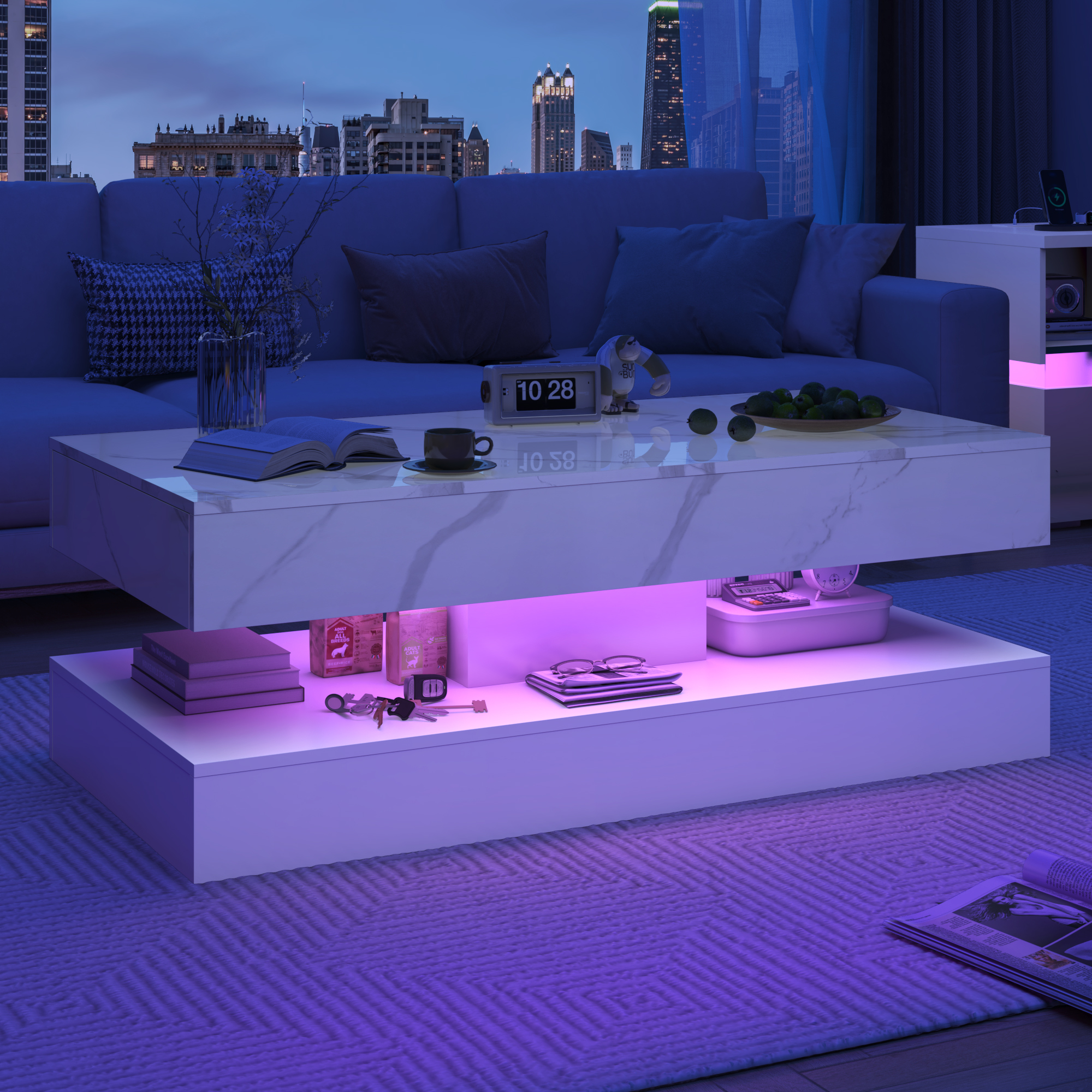 Modern Stylish Coffee Table wi - Desk Setup Design reseña y precio