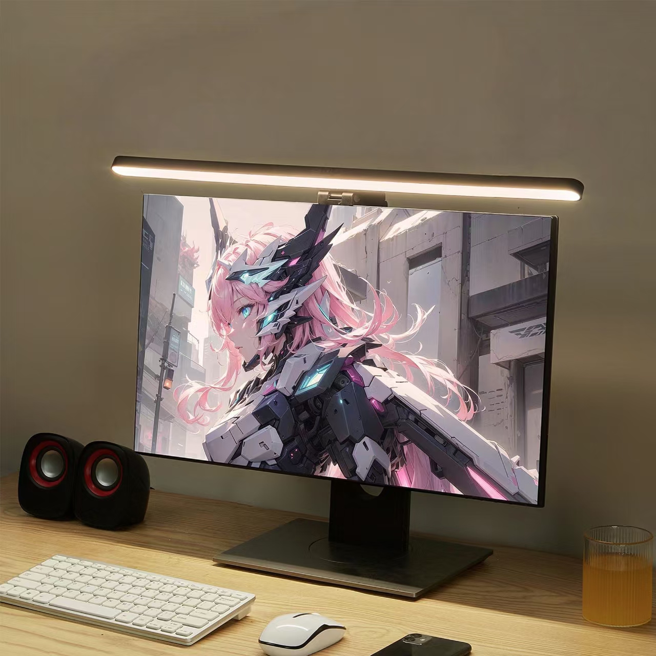 LED Monitor Light Hanging Desk - Desk Setup Desk reseña y precio