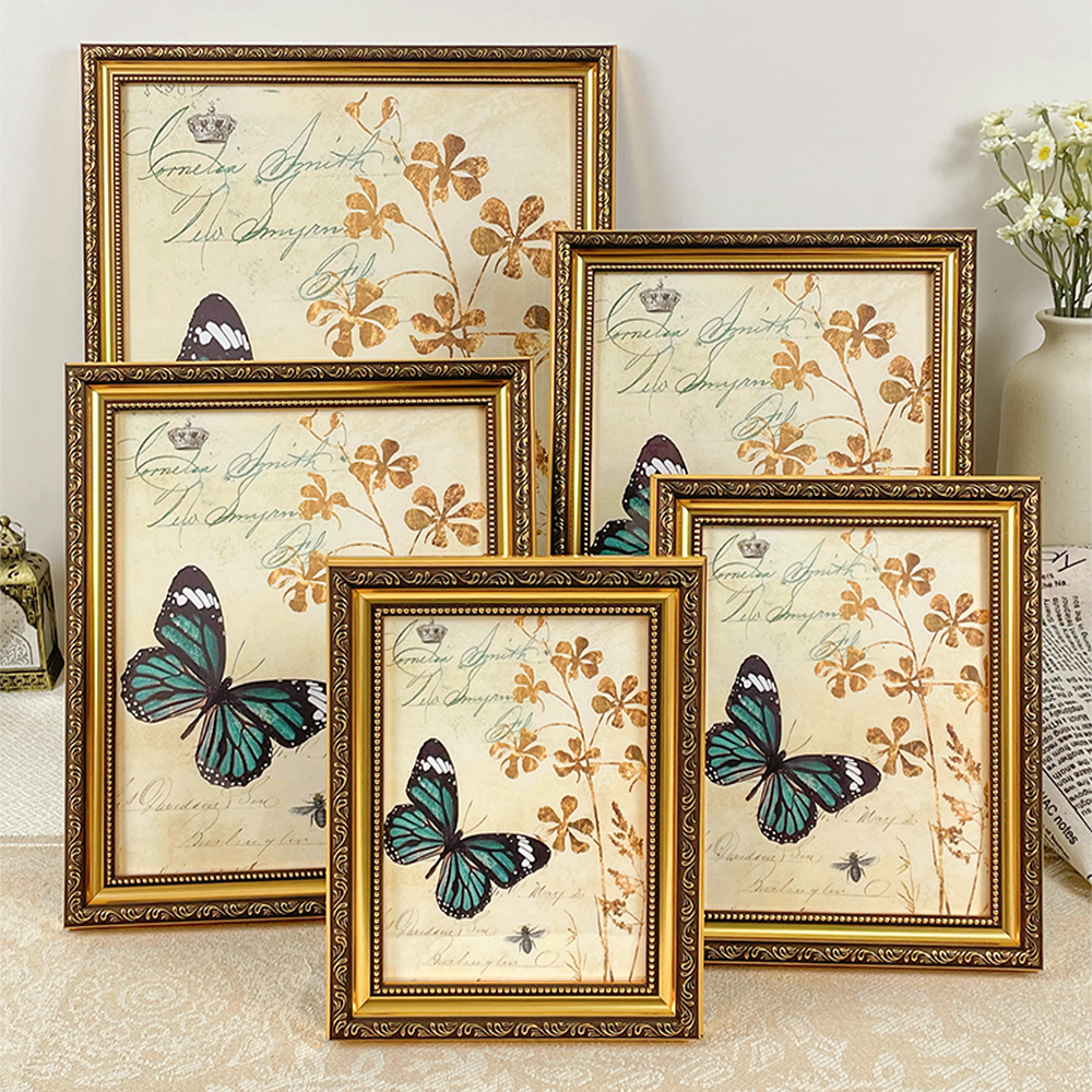 Antique Gold Photo Frame - Ava - Desk Setup Photo reseña y precio