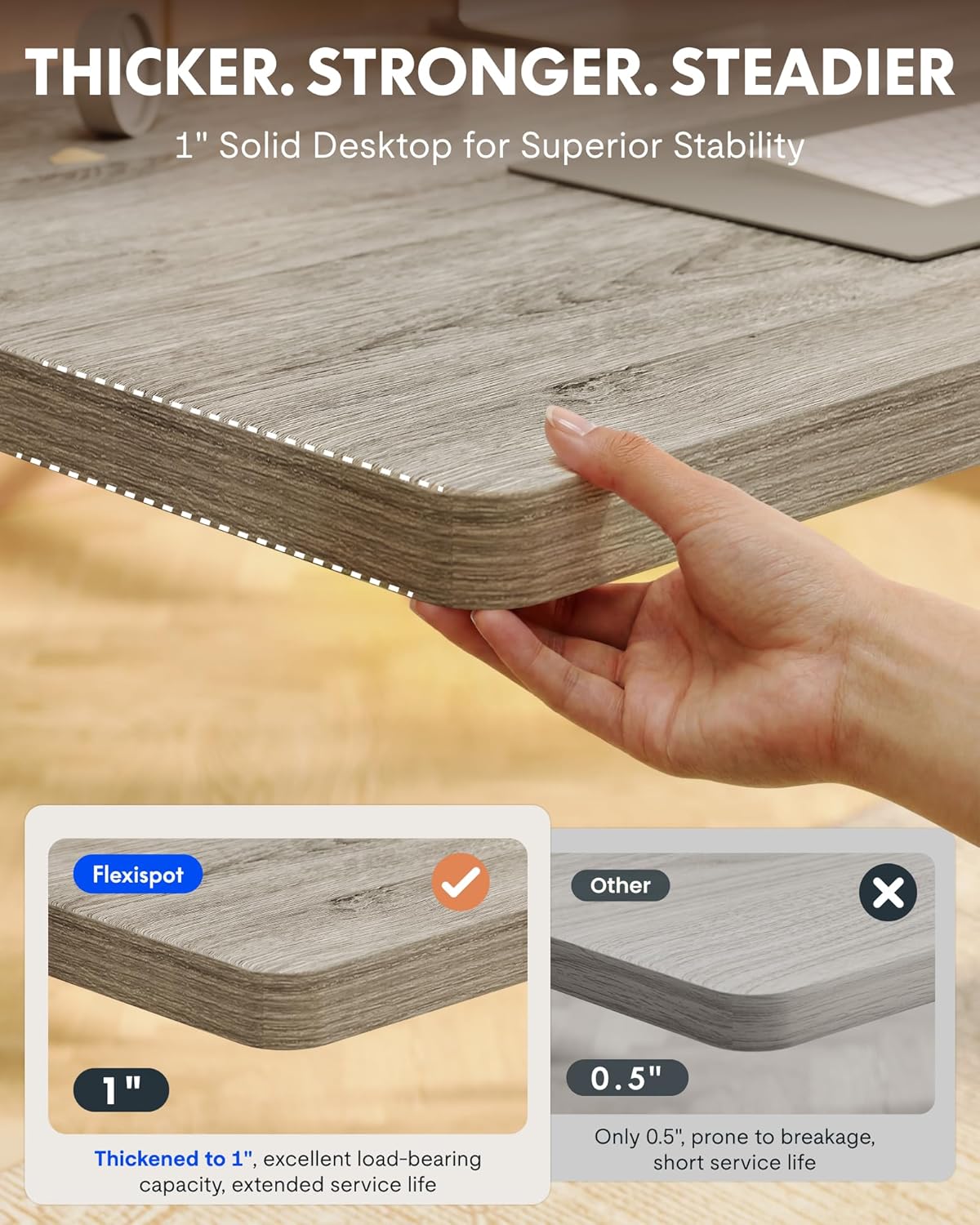 One-Piece Electric Height Adju - Desk Setup In Office reseña y precio
