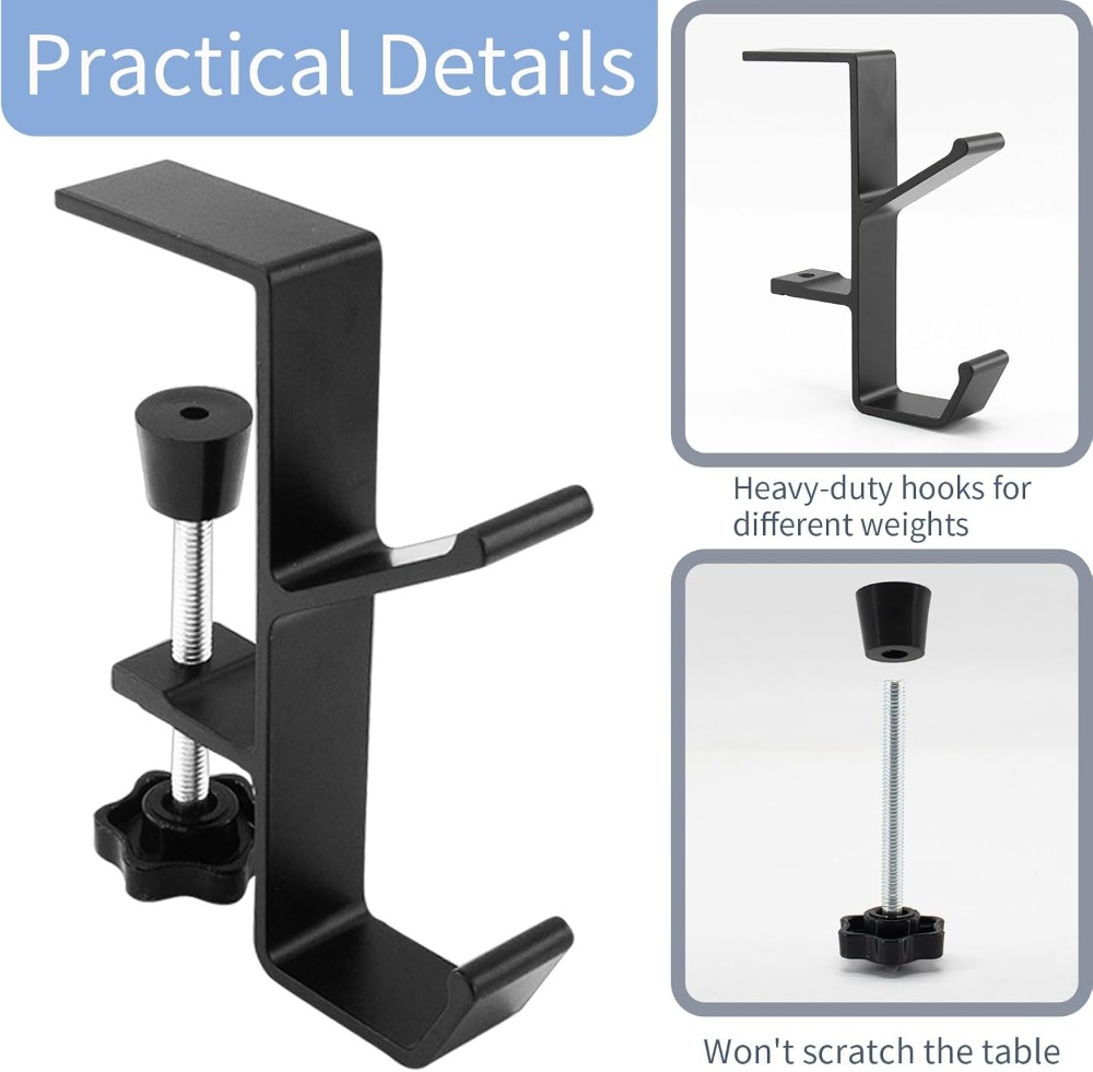 Desk Mount Bag Holder Hook Cla - Headphone Hook Under reseña y precio