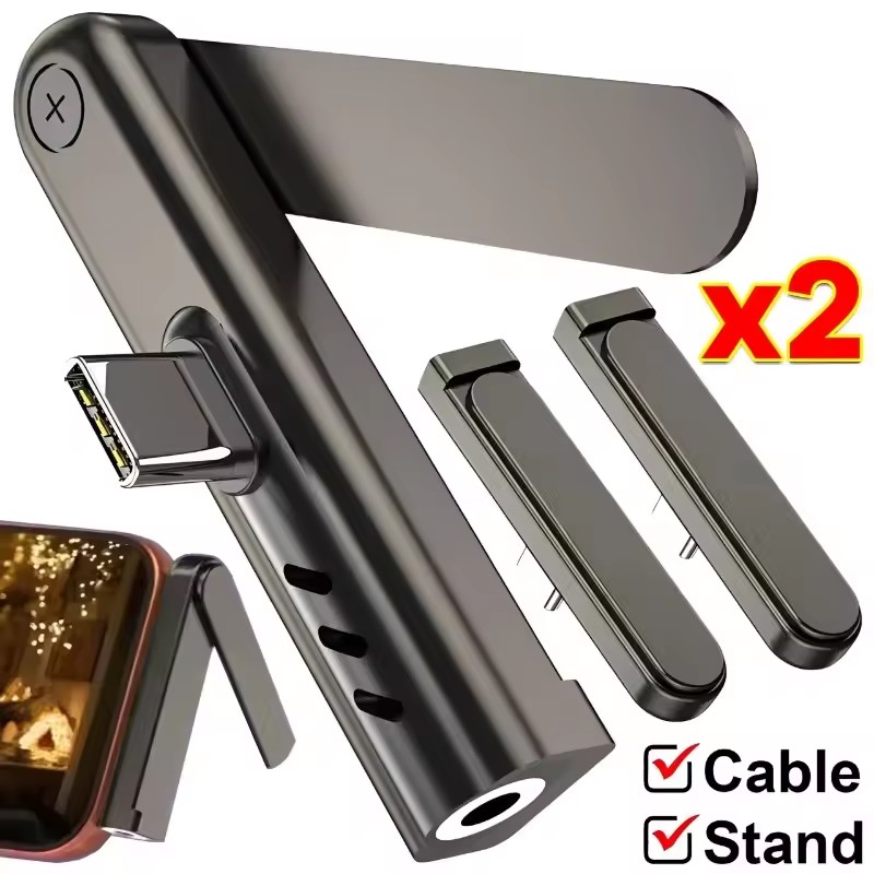 2/1PCS Portable USB C To 3.5mm - Headphone Hook Under reseña y precio