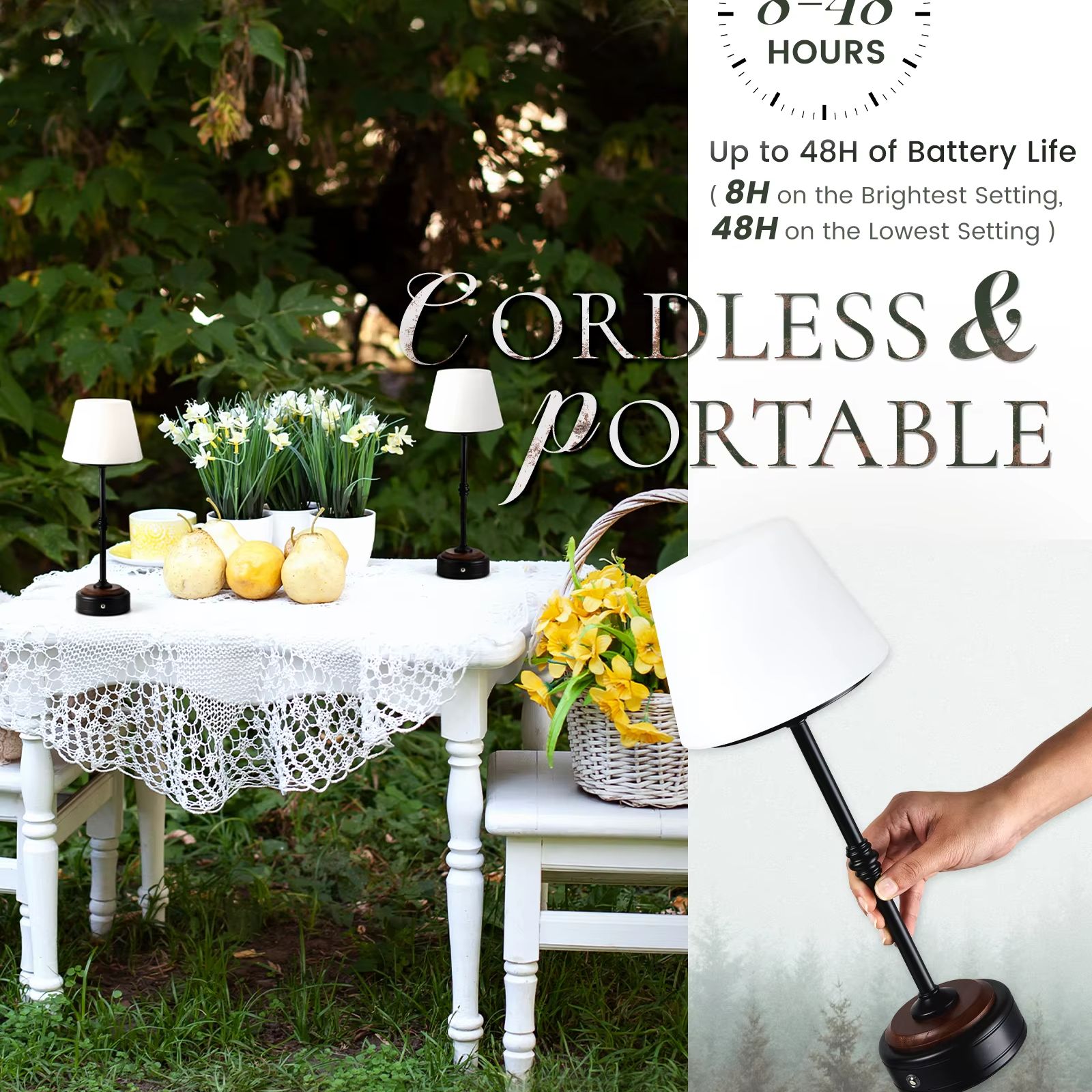 Cordless Table Lamps Set of  5 - Desk Setup Desk reseña y precio
