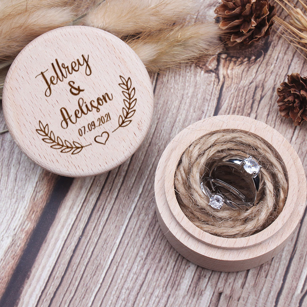 Personalized Engraved Wooden R - Ring Binder Box reseña y precio