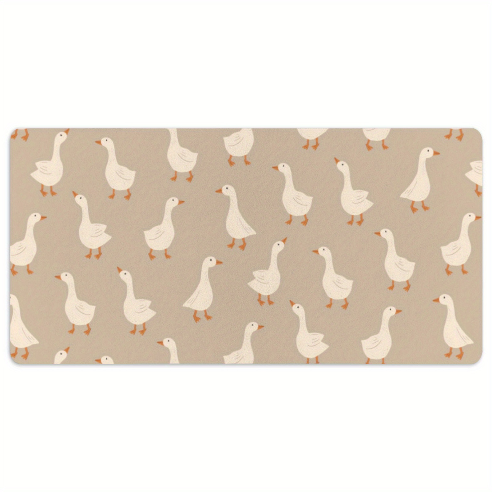 Goose Flock Pattern Desk Mat N - Desk Setup Beige reseña y precio