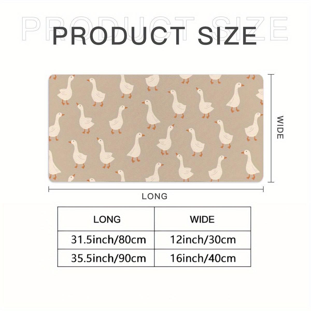 Goose Flock Pattern Desk Mat N - Desk Setup Beige reseña y precio