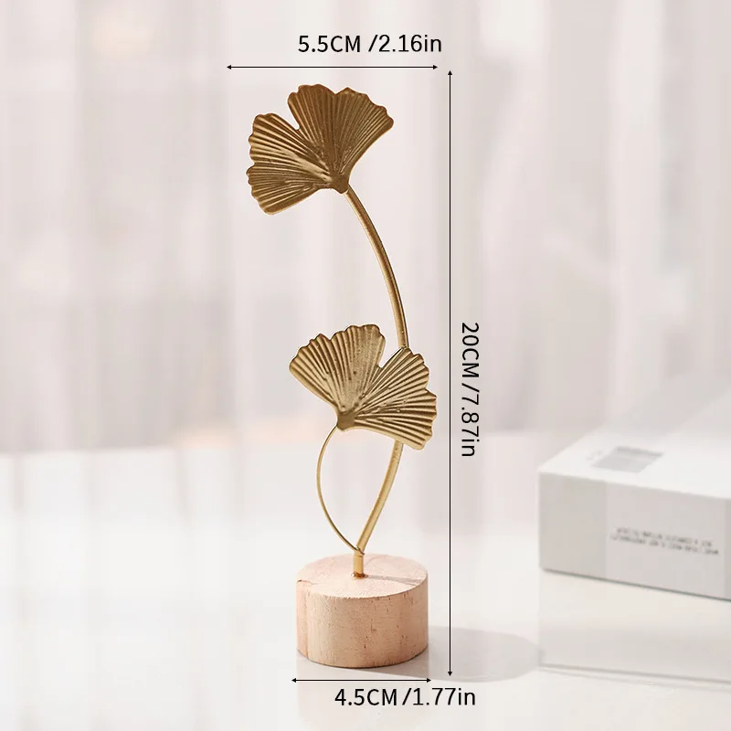 1pcs Golden Ginkgo Leaf Feathe - Desk Setup Photo reseña y precio