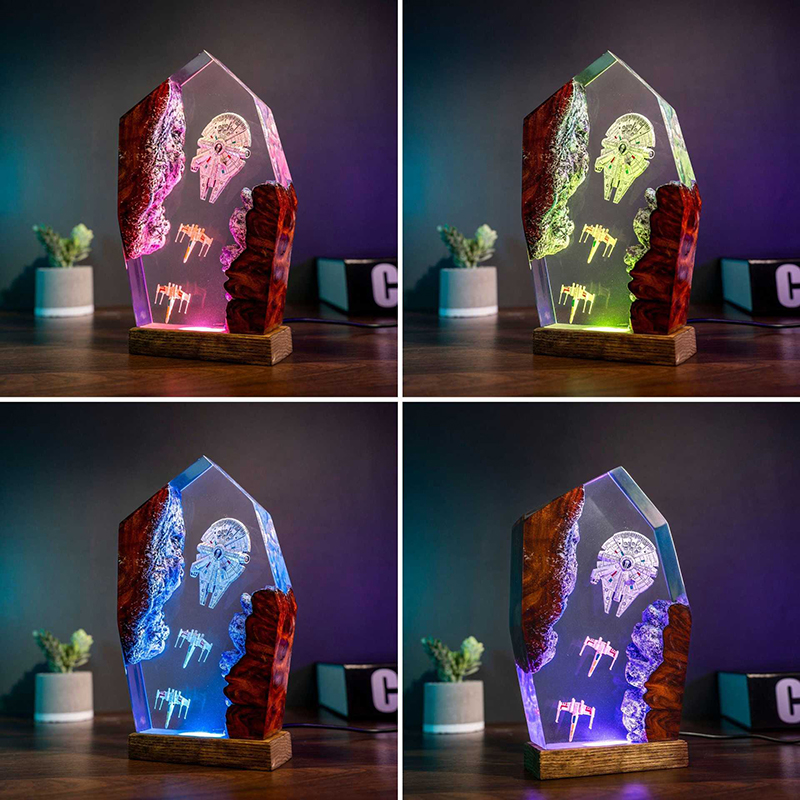 Table Resin Lamp Universe War  - Desk Setup Desk reseña y precio