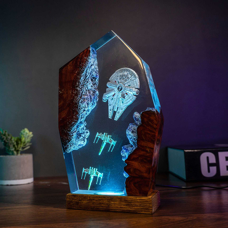 Table Resin Lamp Universe War  - Desk Setup Desk reseña y precio