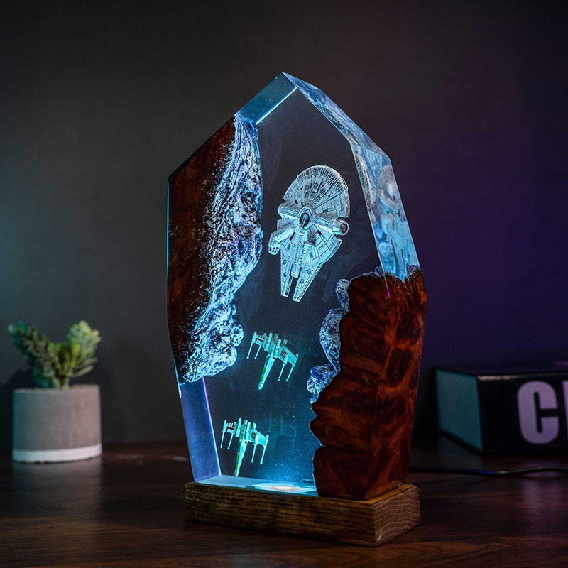 Table Resin Lamp Universe War  - Desk Setup Desk reseña y precio