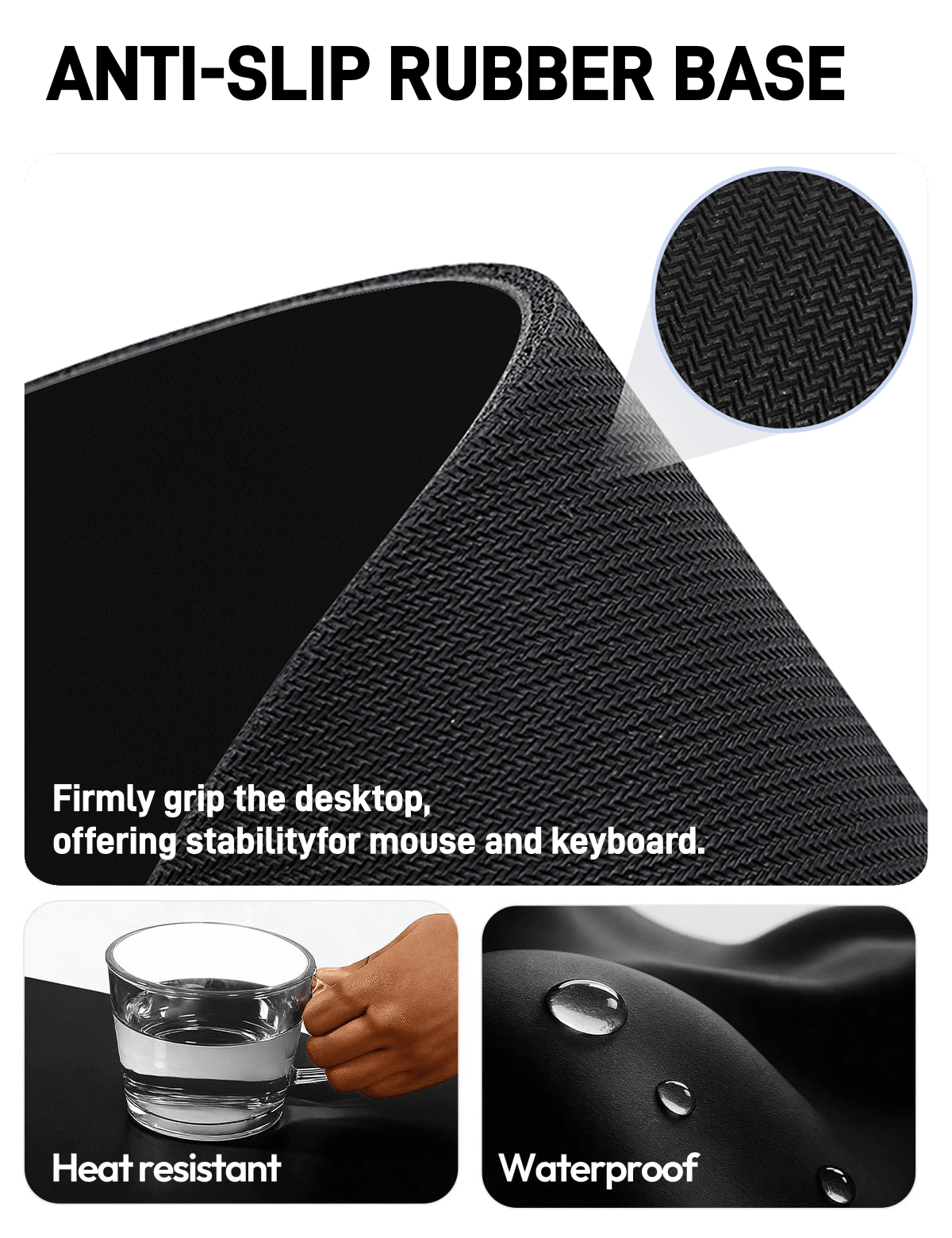 Large Black & Beige Checkerboa - Desk Setup Beige reseña y precio
