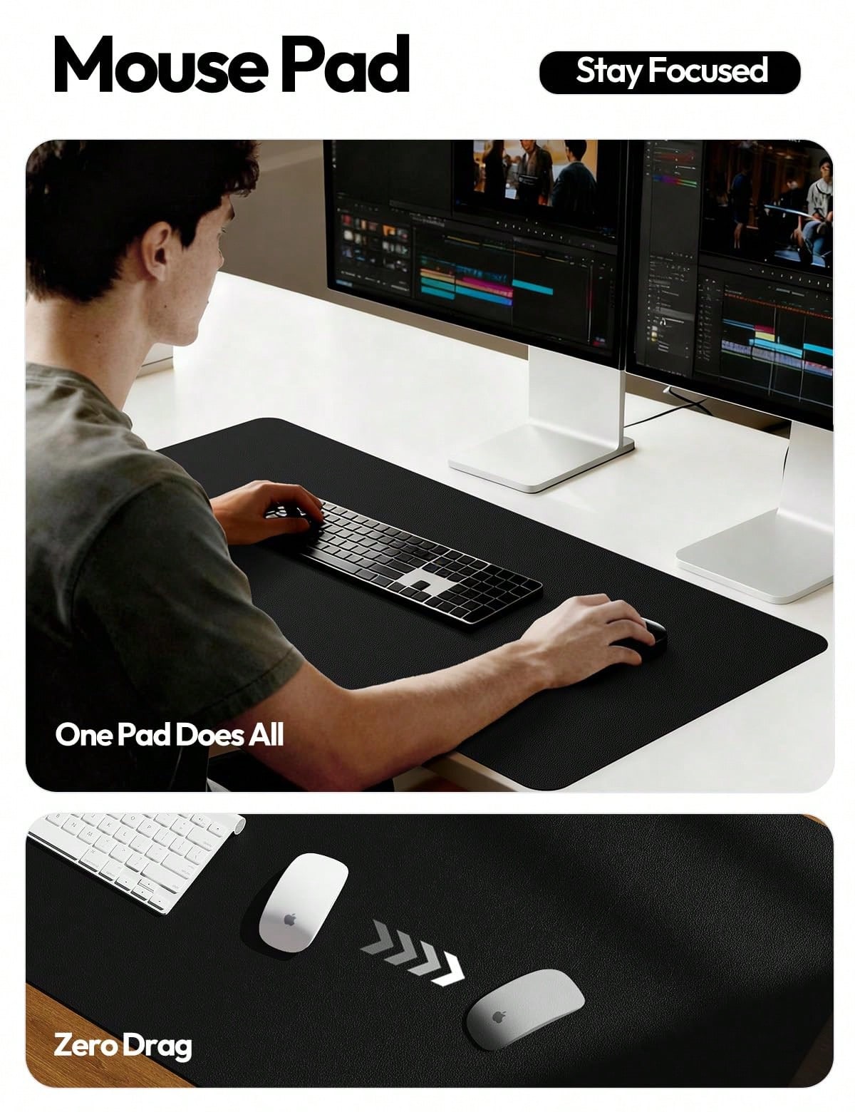 Large Black & Beige Checkerboa - Desk Setup Beige reseña y precio