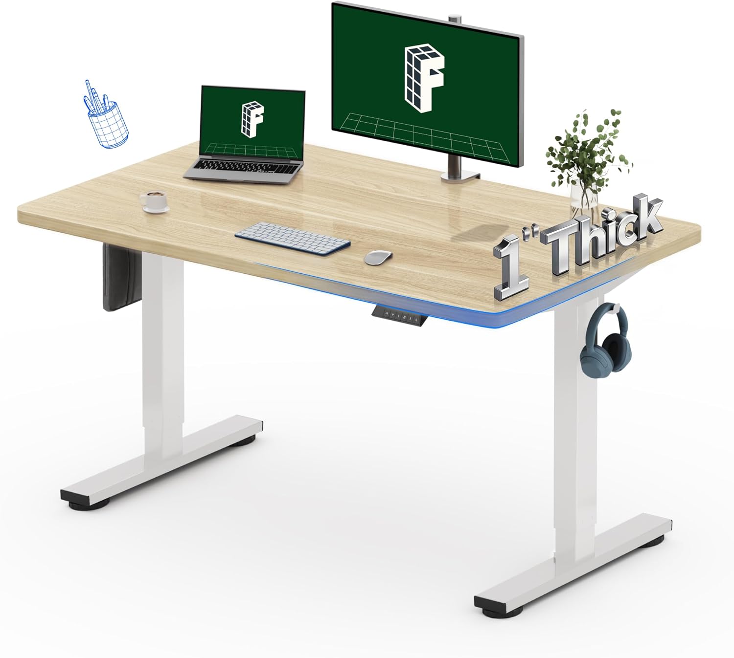 Electric Standing Desk 48x30 I - Desk Setup In Office reseña y precio