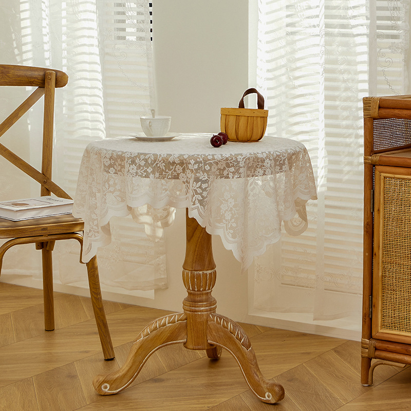 White lace tablecloth, vintage - Desk Setup Vintage reseña y precio