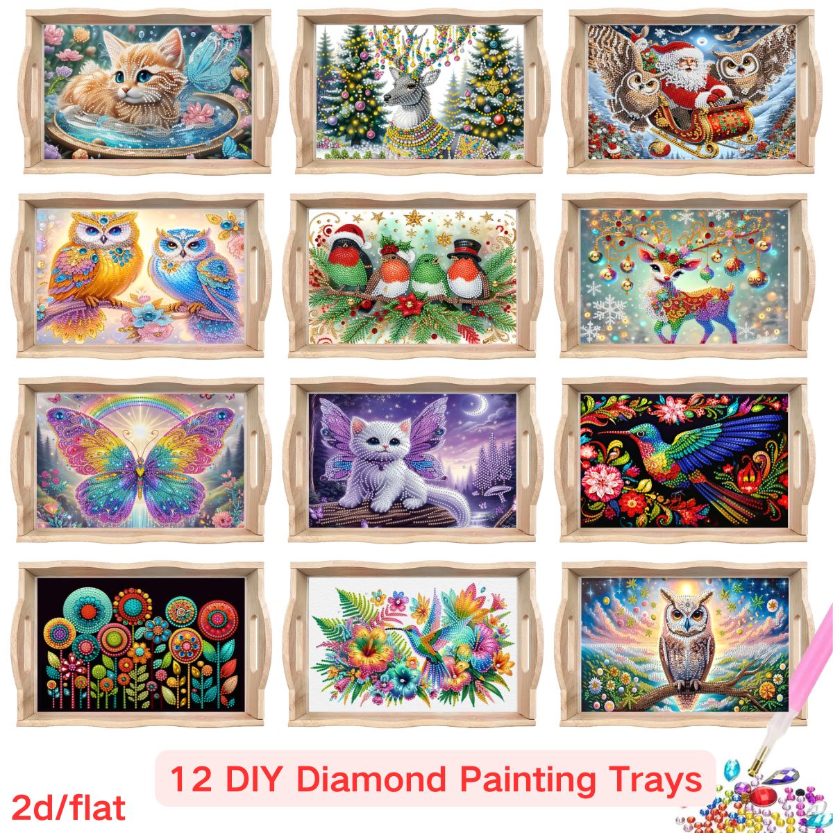 A DIY diamond painting square  - Desk Setup Organization reseña y precio