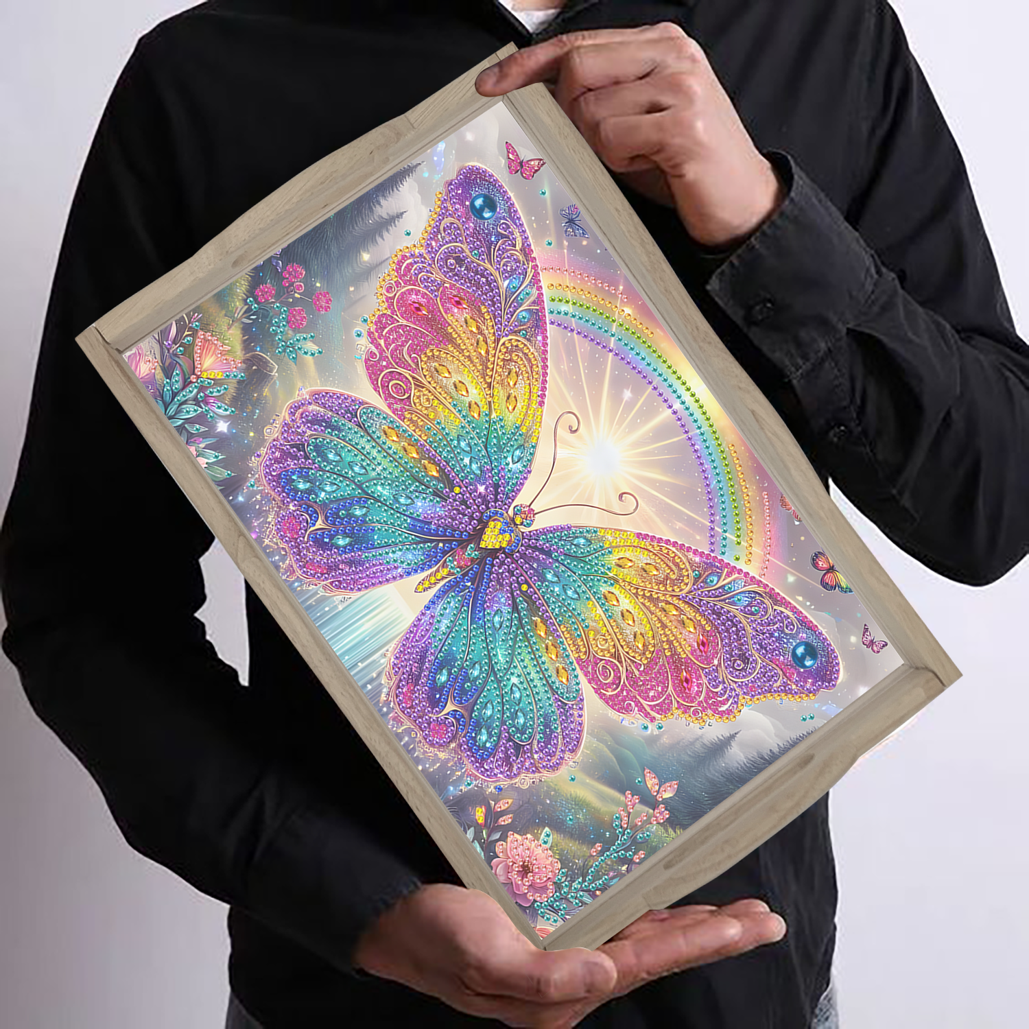 A DIY diamond painting square  - Desk Setup Organization reseña y precio