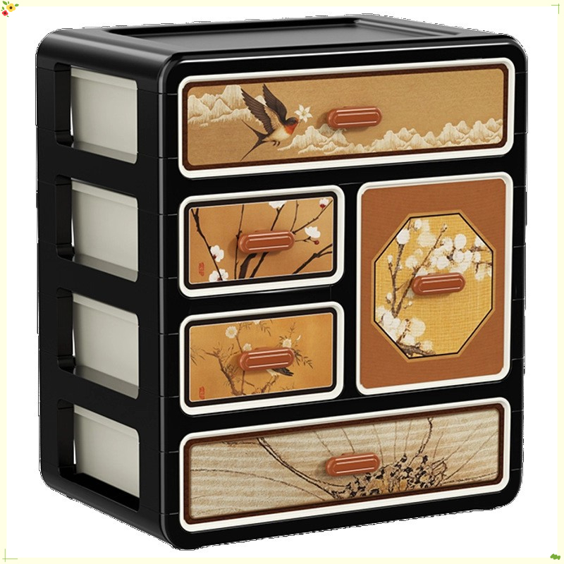Chinese Style Cosmetic Storage - Desk Setup Vintage reseña y precio