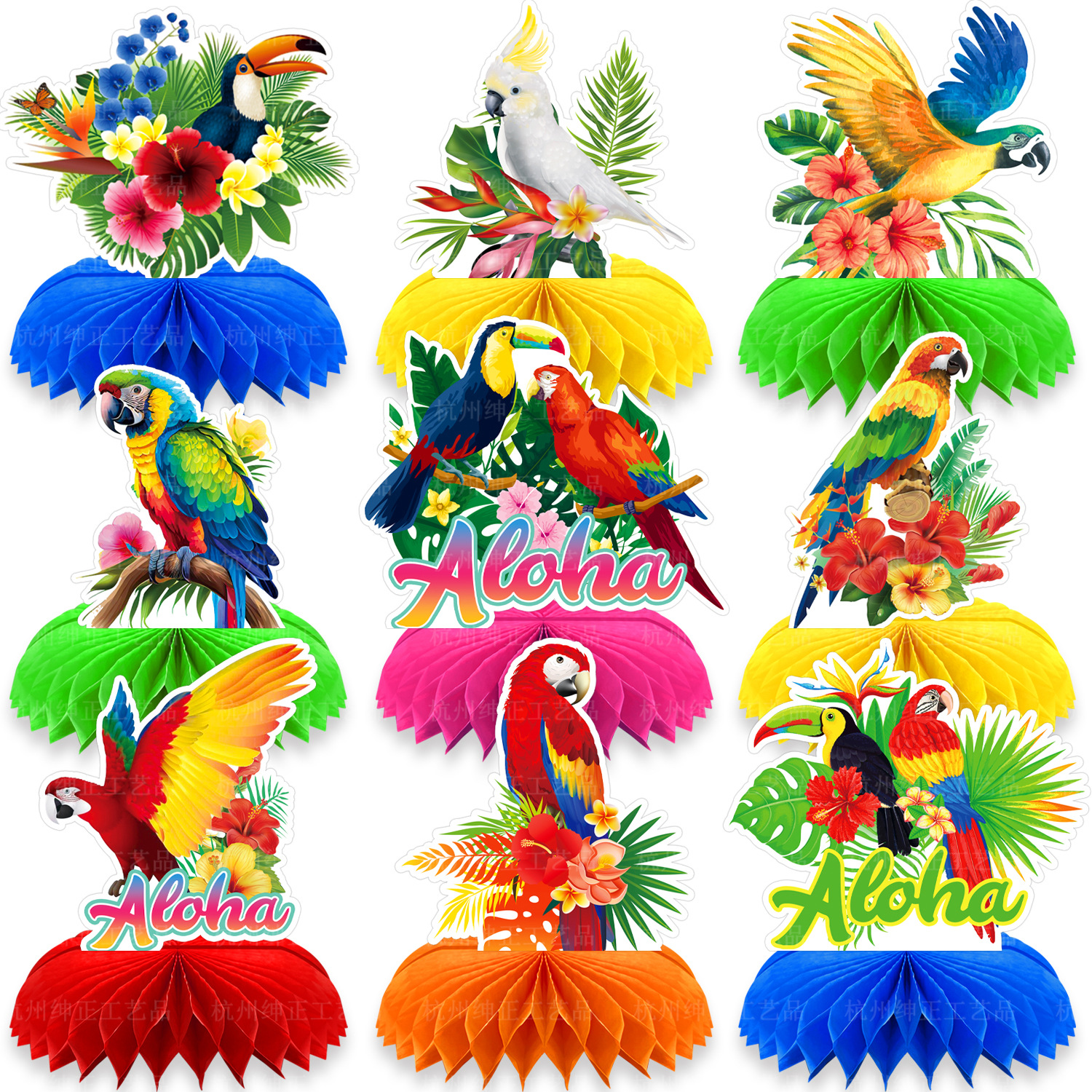 9Pcs Tropical Hawaii Theme Tou - Desk Setup Photo reseña y precio