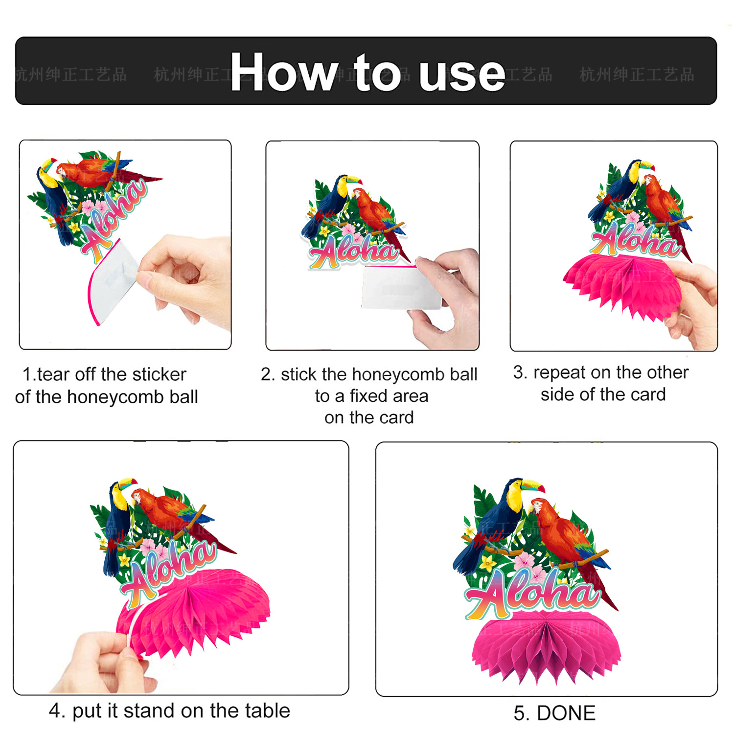 9Pcs Tropical Hawaii Theme Tou - Desk Setup Photo reseña y precio
