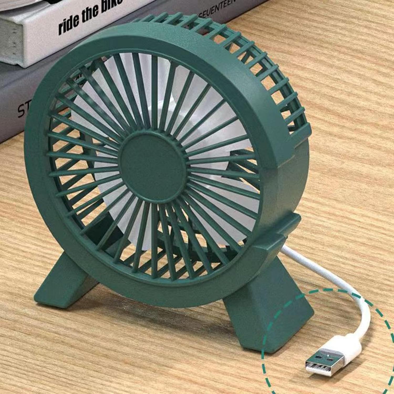 Mini USB Rechargeable Table Fa - Desk Setup Desk reseña y precio