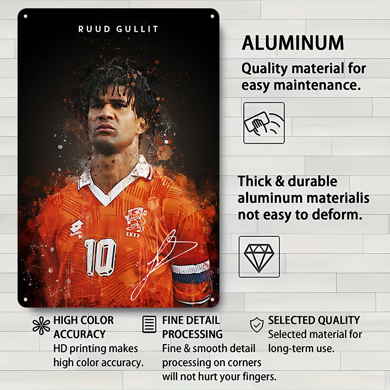 Ruud Gullit Football Player Wa - Desk Setup Vintage reseña y precio