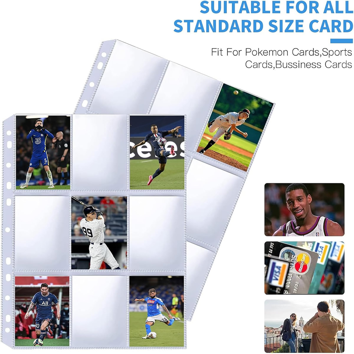 50 Pack 9 Pocket Card Sleeves  - Ring Binder Box reseña y precio