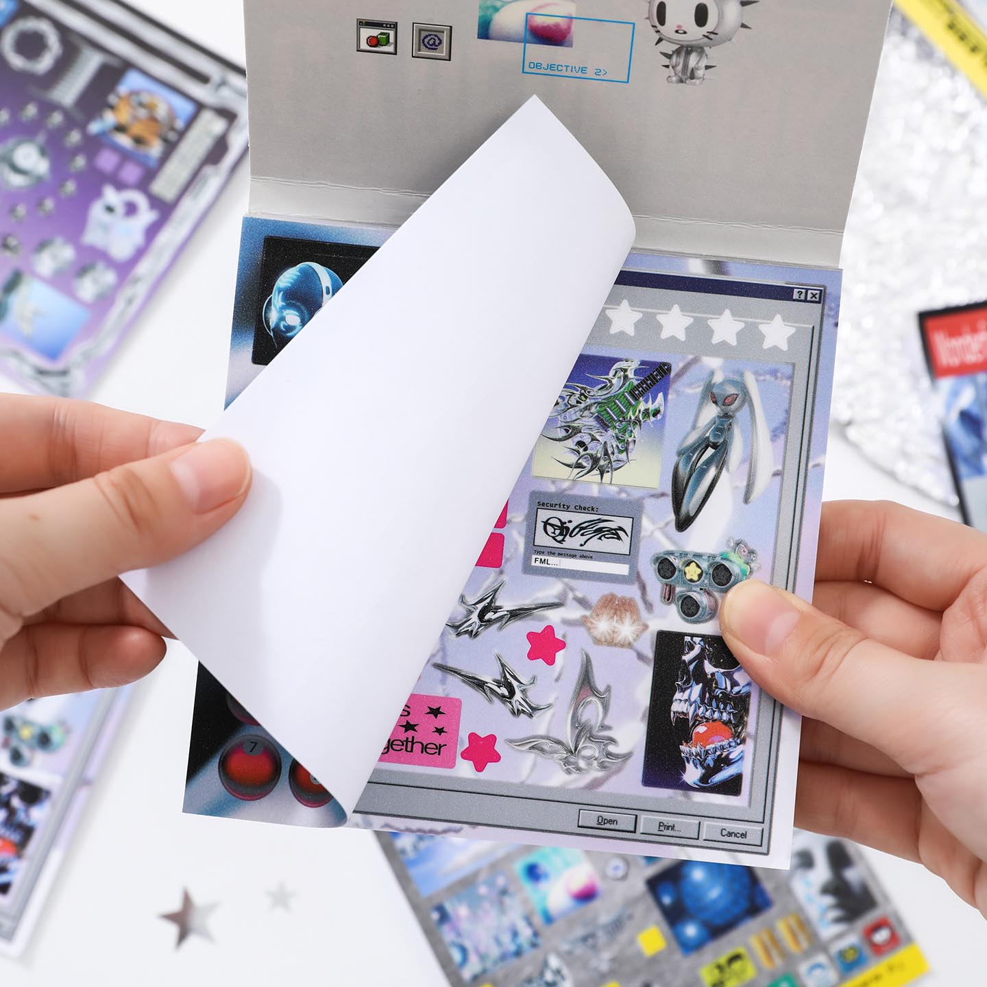 30sheets/book Sticker Book Ret - Desk Setup Photo reseña y precio
