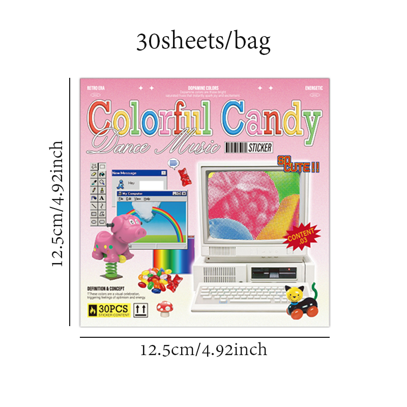 30sheets/book Sticker Book Ret - Desk Setup Photo reseña y precio