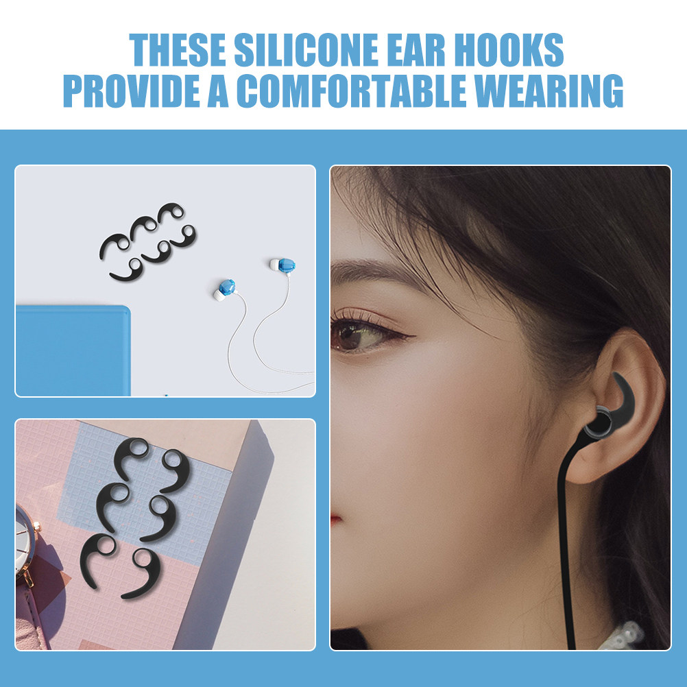 12Pcs Ear Hooks Silicone Sport - Headphone Hook Under reseña y precio