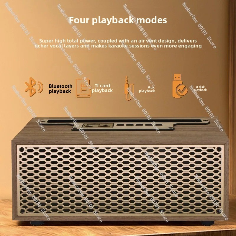 Retro Wooden Bluetooth Speaker - Desk Setup Design reseña y precio