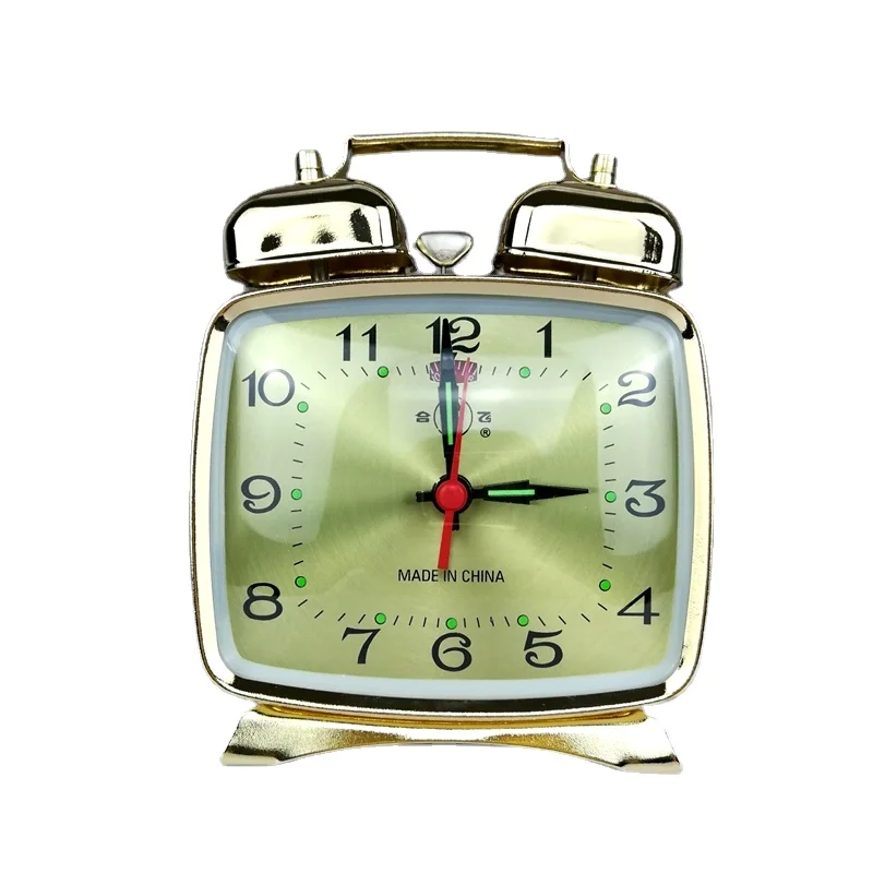 Metal Mechanical Alarm Clock C - Desk Setup Vintage reseña y precio
