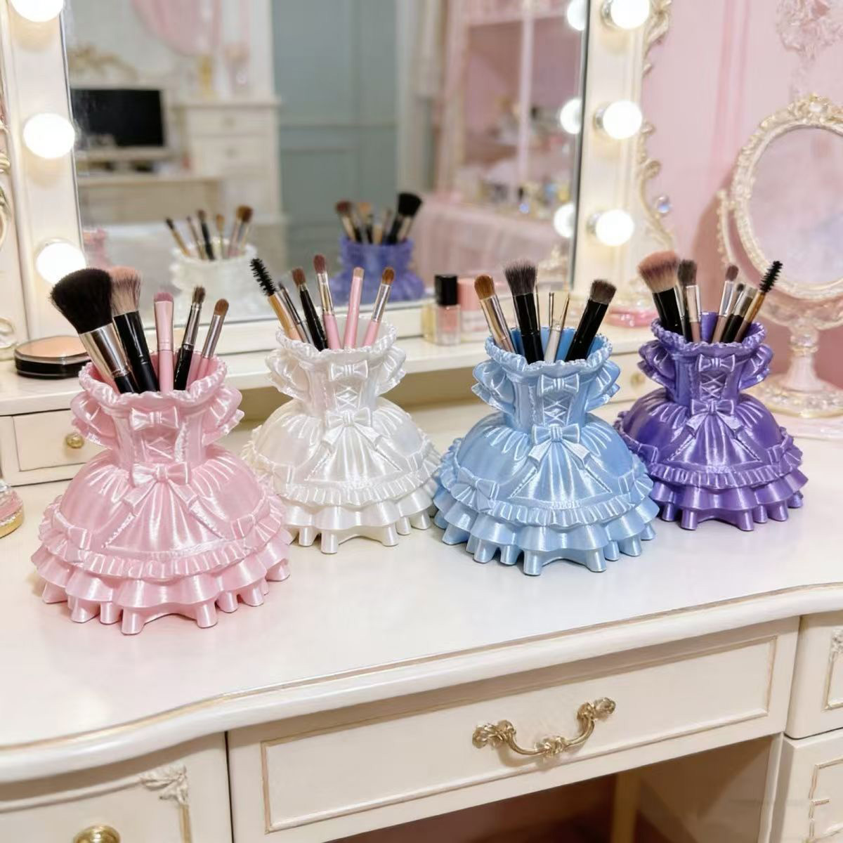Princess Dress Makeup Brush Ho - Desk Setup Organization reseña y precio