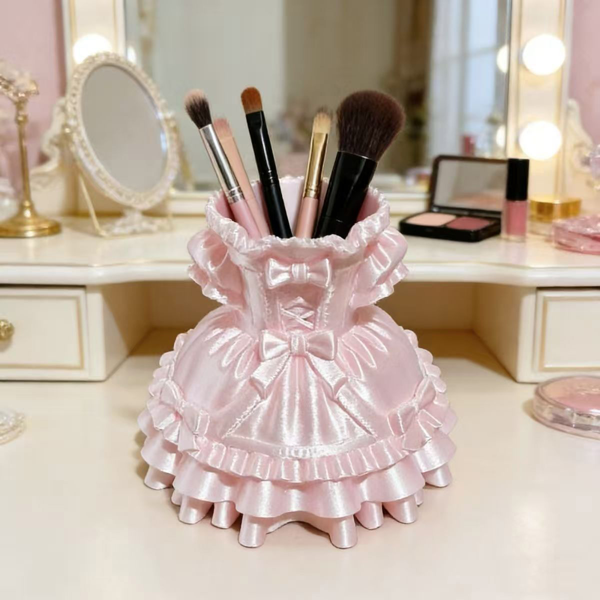 Princess Dress Makeup Brush Ho - Desk Setup Organization reseña y precio