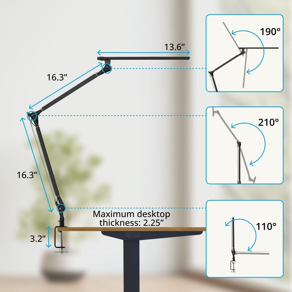 Adjustable 3-Color LED Desk La - Desk Setup For Office reseña y precio