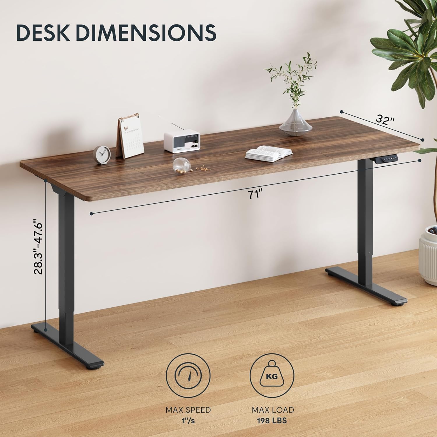 Electric Standing Desk with Du - Desk Setup In Office reseña y precio