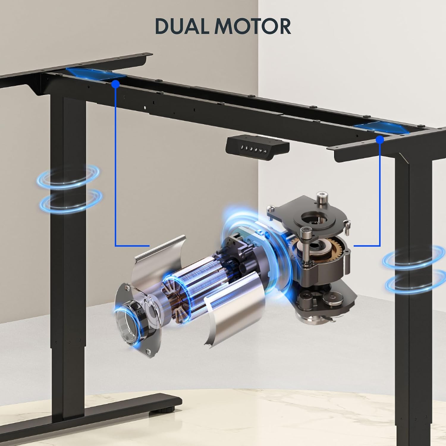 Electric Standing Desk with Du - Desk Setup In Office reseña y precio