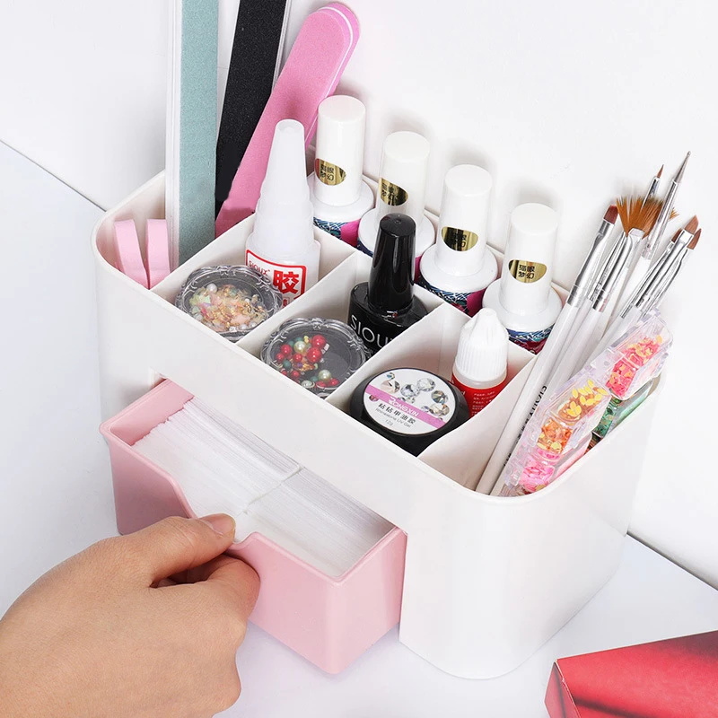 Nail Art Organizer Desktop Dra - Desk Setup Organization reseña y precio