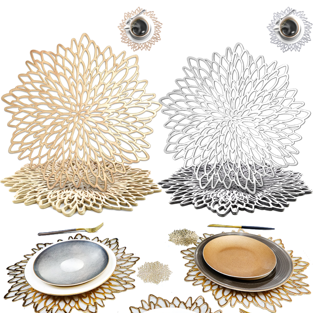 Set of 4 Metallic Placemats Se - Desk Setup Design reseña y precio