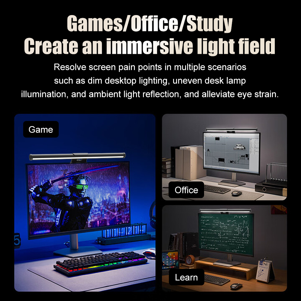 RGB Lightbar Monitor Light Bar - Desk Setup Desk reseña y precio