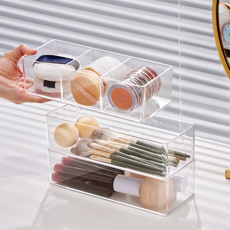 Acrylic Cosmetics Storage Box  - Desk Setup Organization reseña y precio